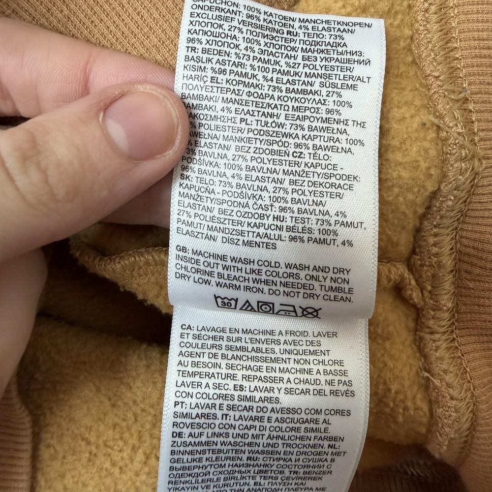 The North Face Hoodie Mens Small Brown Pullover Never Stop Exploring Sweatshirt - Picture 5 of 10